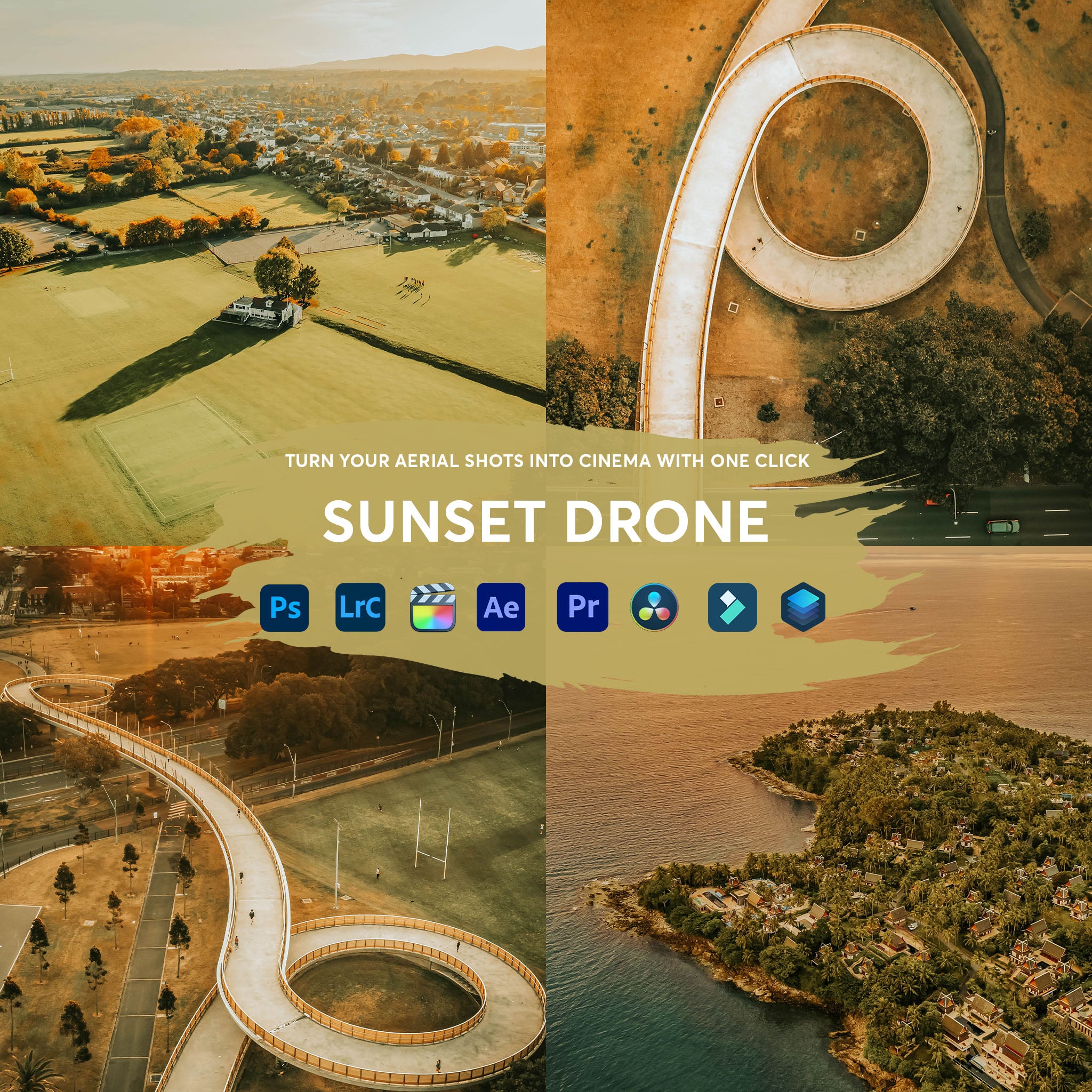 Sunset Drone Presets Collection